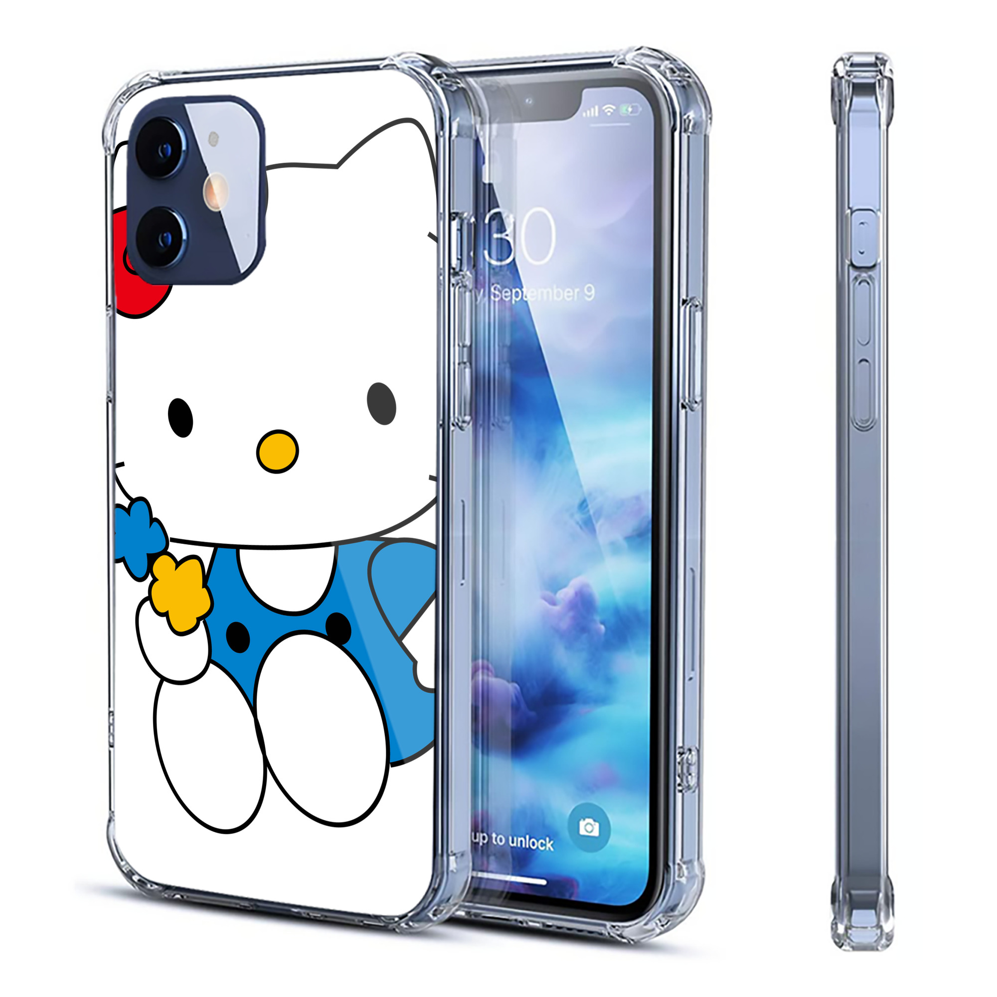 （画像用） Hello Kitty ハローキティ 【iPhone 12シリーズ対応】透明スマホケース（クリアソフトケース）
